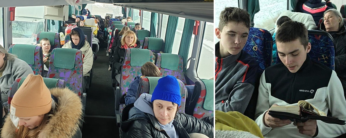 Children from Ukrainian Orphanage Bussed to the Romanian Border