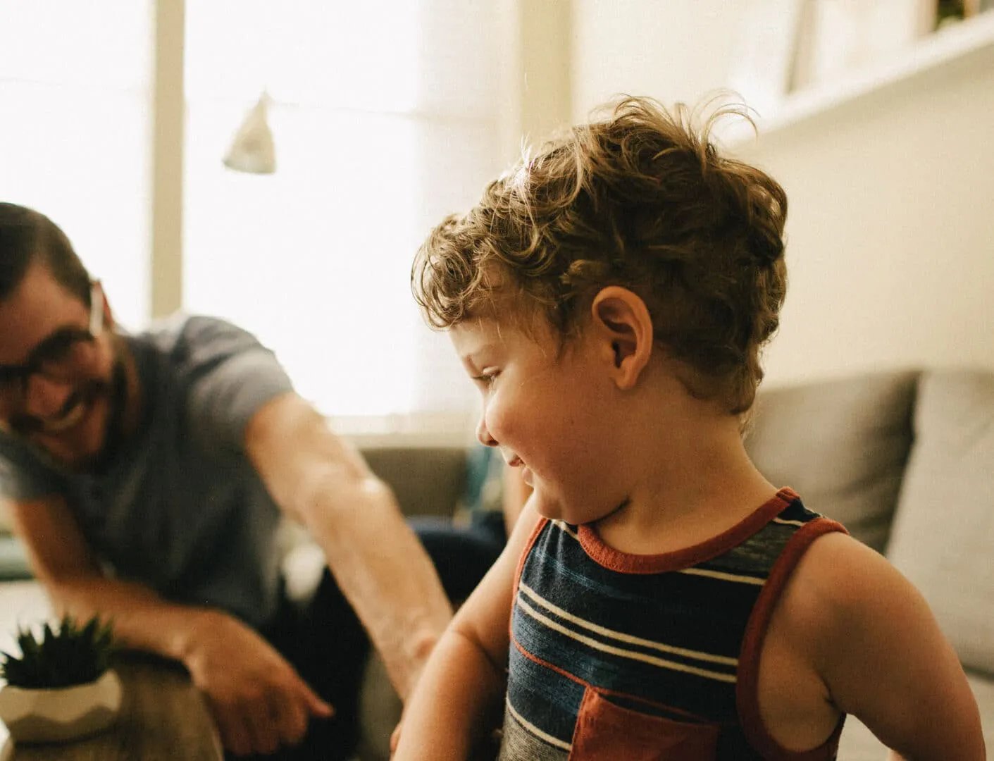 Father-and-son-laughing